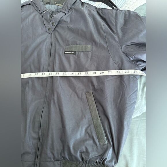 Members Only Collared Bomber Jacket Gray Lightweight Full Zip Flap Pocket Men 42 - Picture 8 of 10